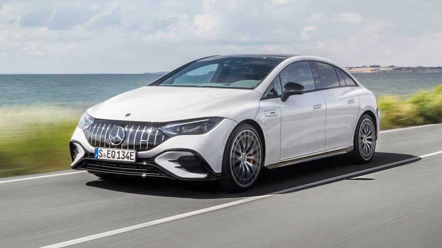 New Electric Mercedes AMG EQE 53+ 678bhp Take On Porsche Taycan